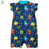 AnnLoren Spaceship short sleeve Baby Toddler Boys Romper-2