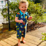 AnnLoren Spaceship short sleeve Baby Toddler Boys Romper-3