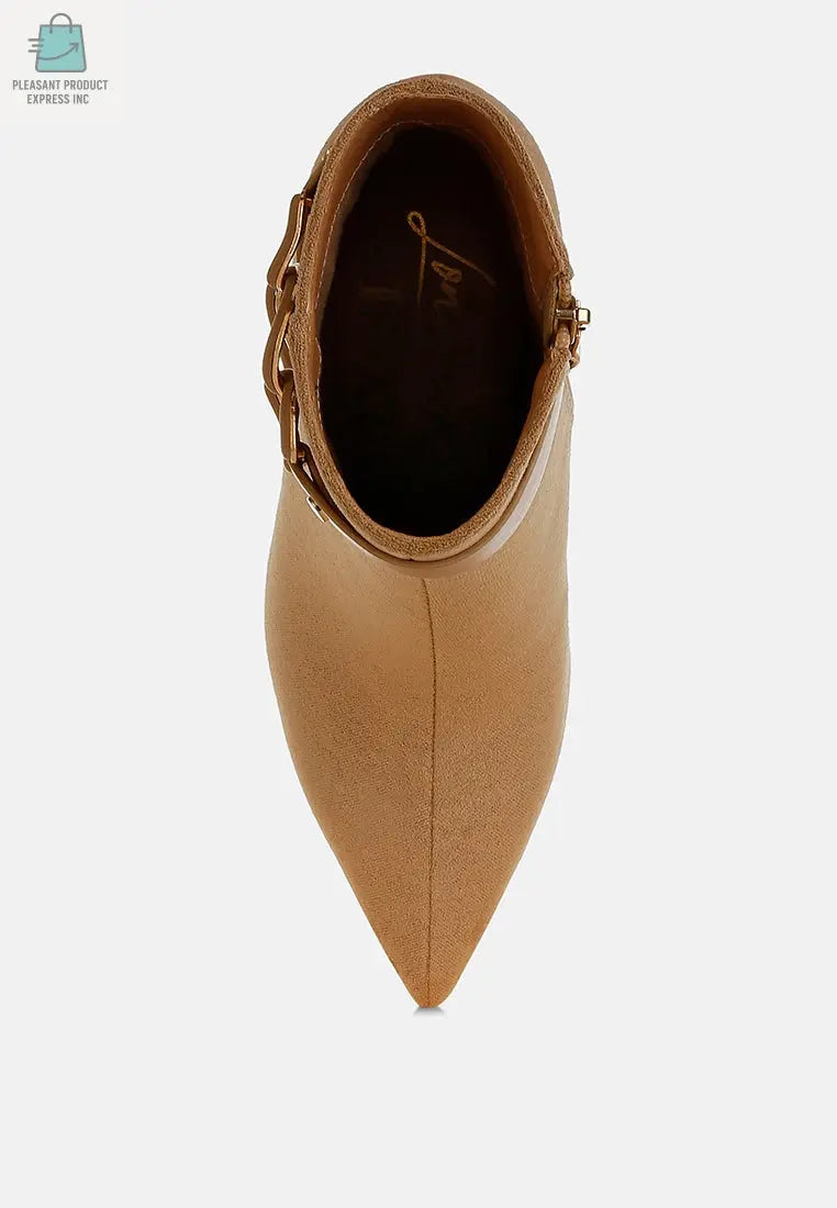 Antares Chain Belt Detail Ankle Boots-3