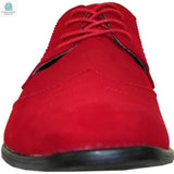 BRAVO Men Dress Shoe KING-3 Wingtip Oxford Shoe Red-1