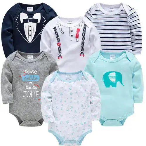 Baby Boys Girls Bodysuit 6 PCS & 3 PCS Long Sleeve 100% CottonPleasant Product