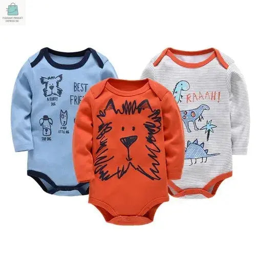 Baby Boys Girls Bodysuit 6 PCS & 3 PCS Long Sleeve 100% CottonPleasant Product