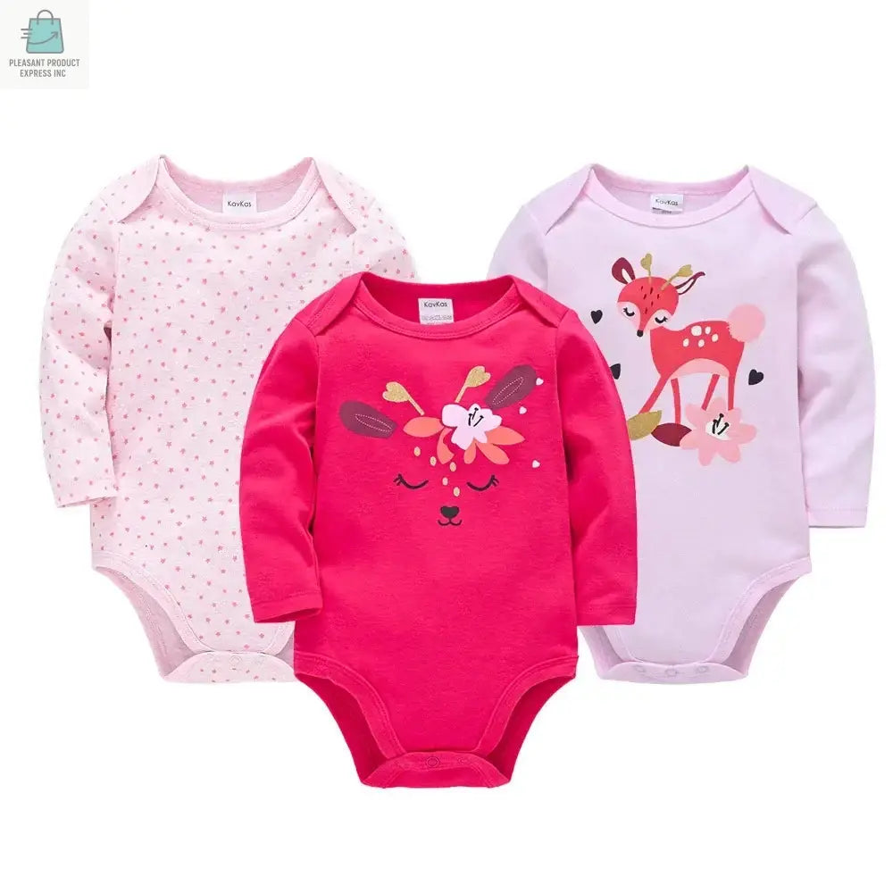 Baby Boys Girls Bodysuit 6 PCS & 3 PCS Long Sleeve 100% CottonPleasant Product