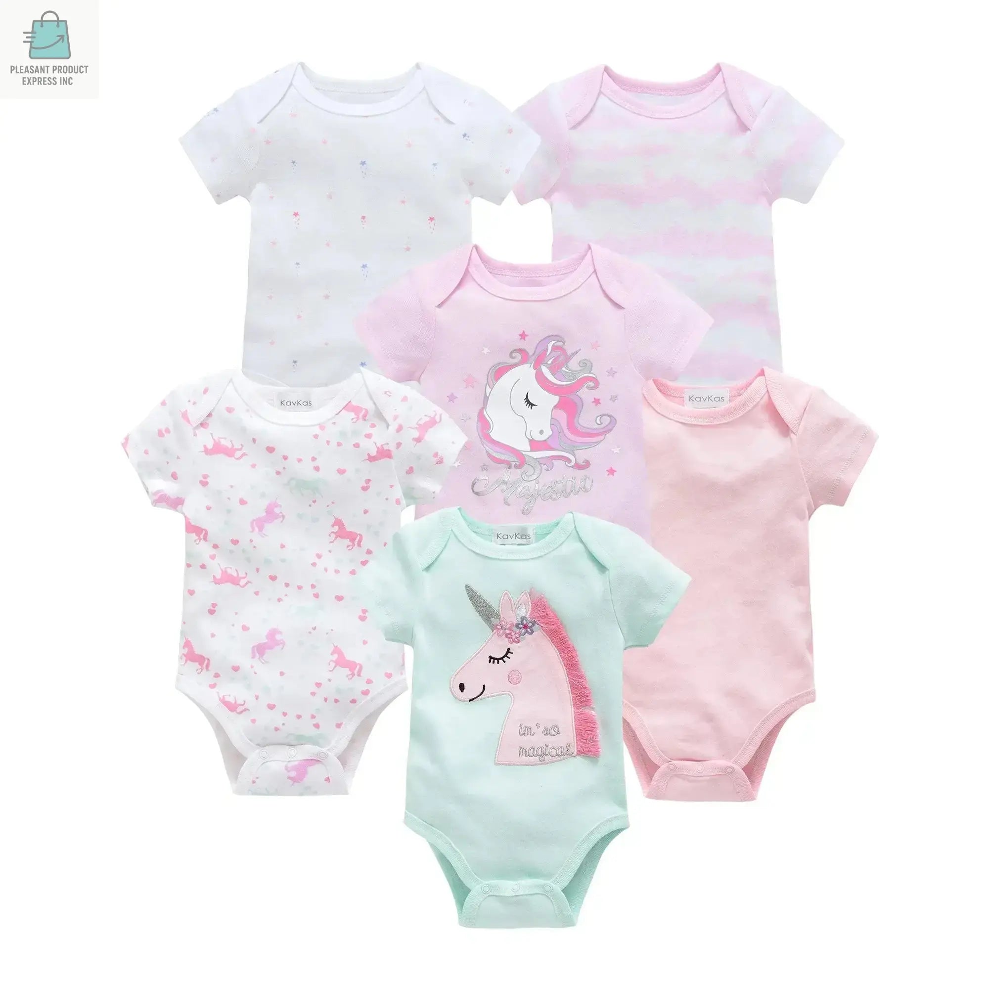Baby Girls Clothes 3 pcs/ Cotton Short Sleeve Girl BodysuitPleasant Product