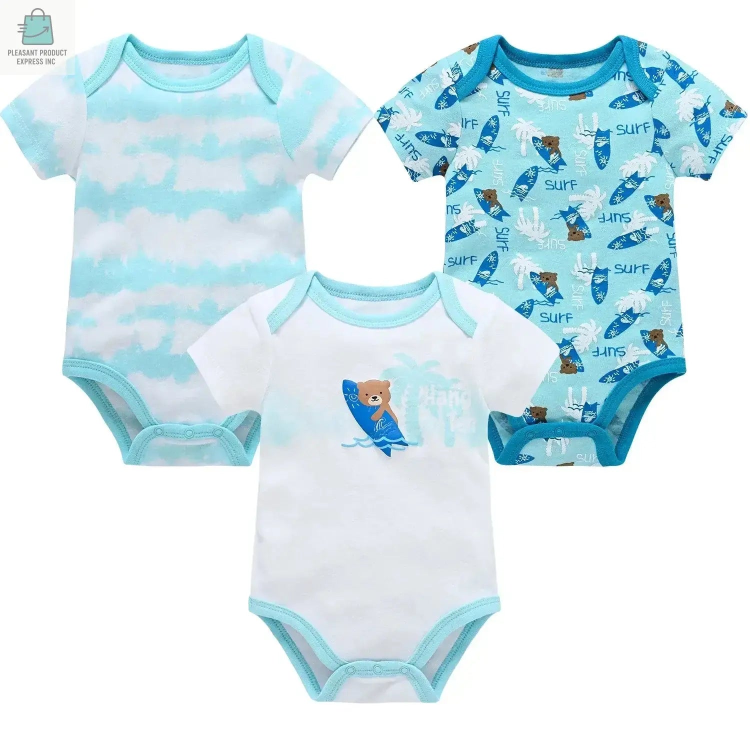 Baby Girls Clothes 3 pcs/ Cotton Short Sleeve Girl BodysuitPleasant Product