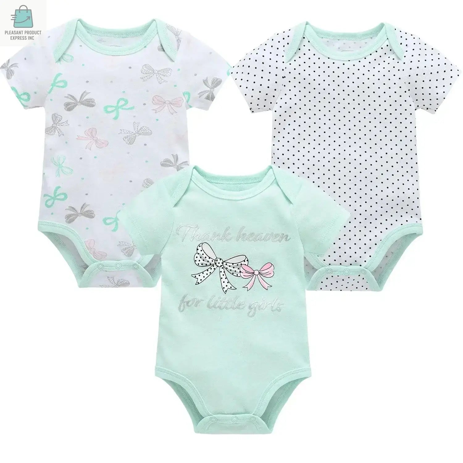 Baby Girls Clothes 3 pcs/ Cotton Short Sleeve Girl BodysuitPleasant Product