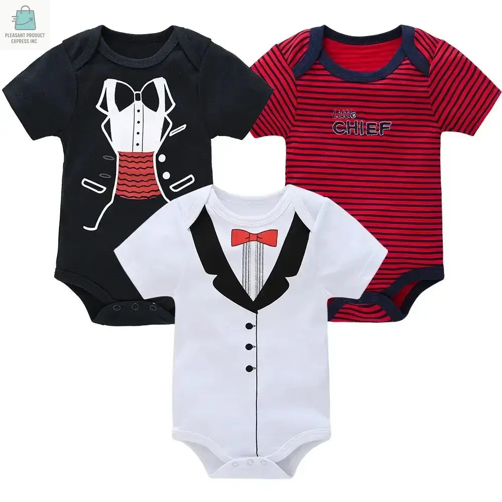 Baby Girls Clothes 3 pcs/ Cotton Short Sleeve Girl BodysuitPleasant Product