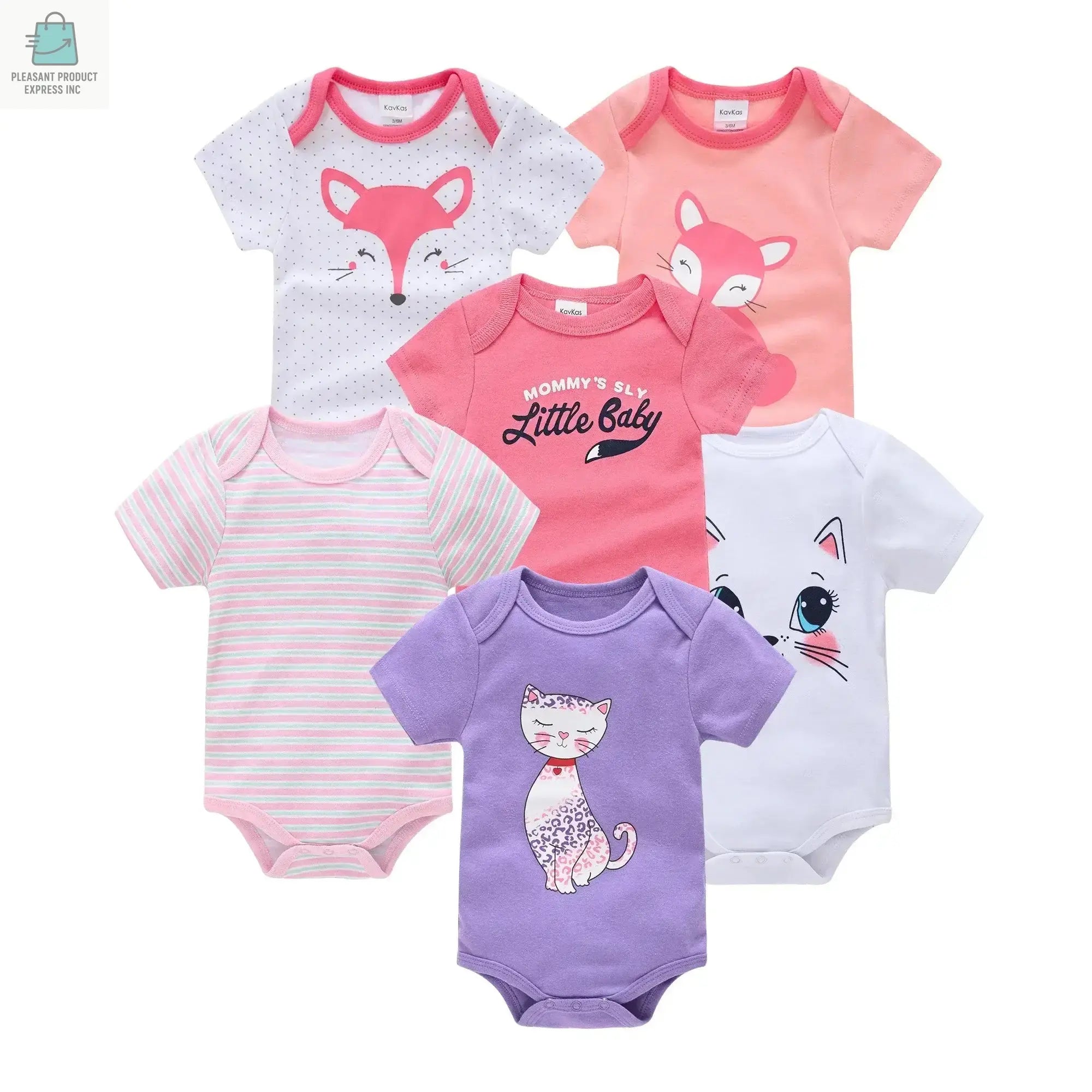 Baby Girls Clothes 3 pcs/ Cotton Short Sleeve Girl BodysuitPleasant Product