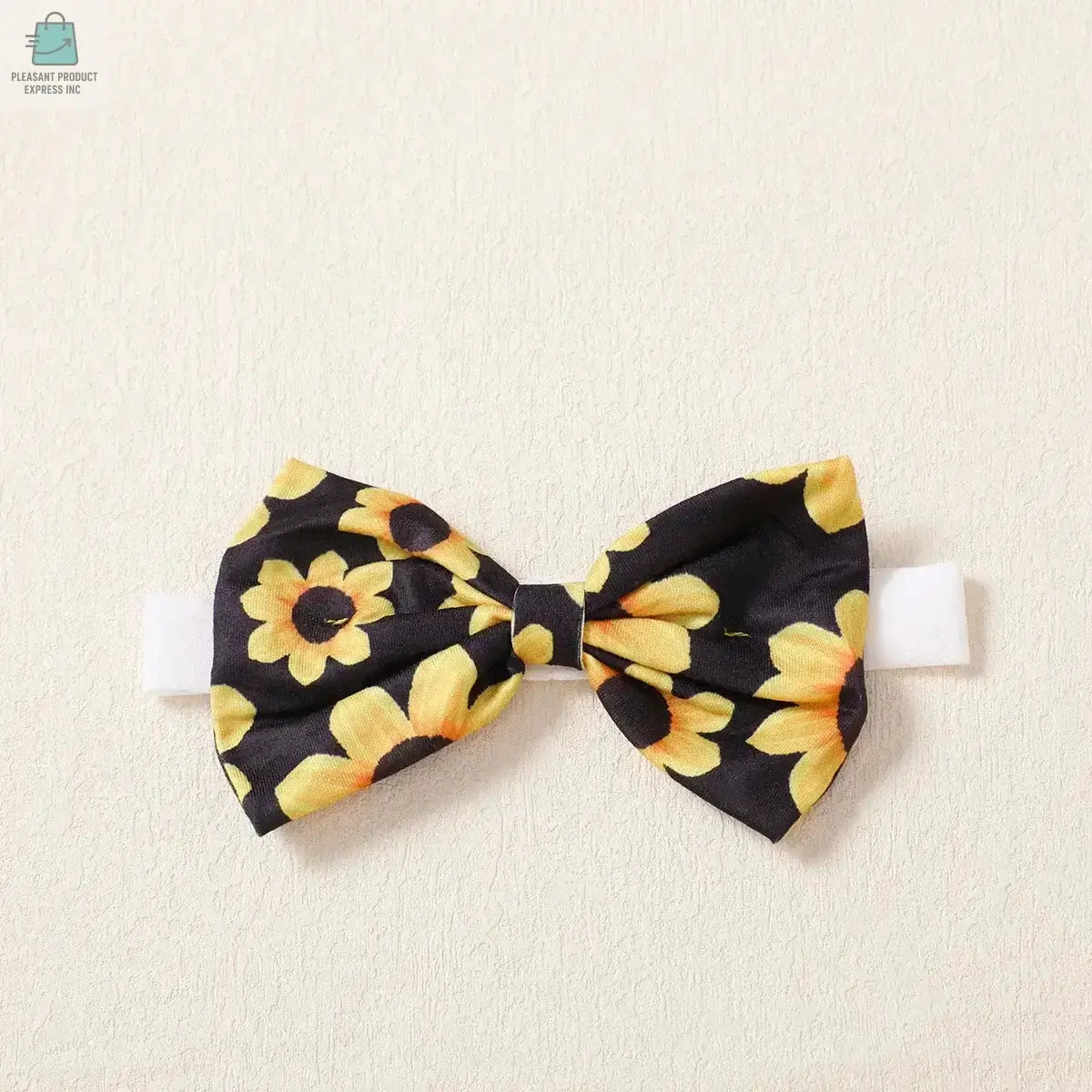 Baby girl monogrammed short sleeve sunflower double skirtPleasant Product