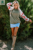 Bailey Patchwork Long Sleeve Ribbed Blouse-3