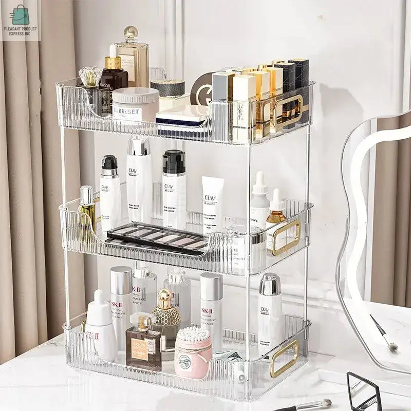 Bathroom Organizer Shelf Acrylic Makeup Storage Rack Large CapacityPleasant Product
