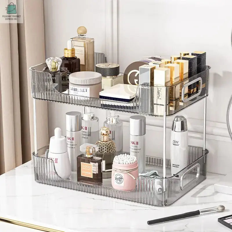 Bathroom Organizer Shelf Acrylic Makeup Storage Rack Large CapacityPleasant Product