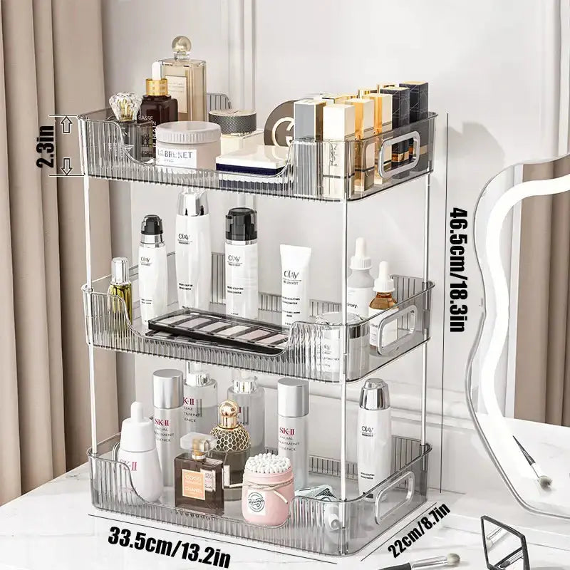 Bathroom Organizer Shelf Acrylic Makeup Storage Rack Large CapacityPleasant Product