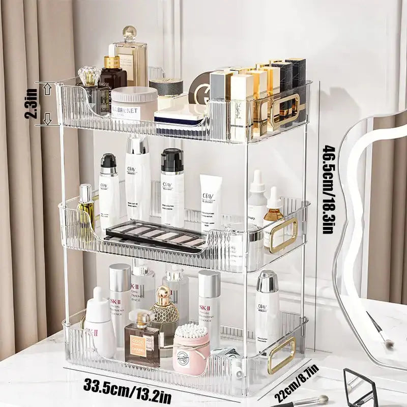 Bathroom Organizer Shelf Acrylic Makeup Storage Rack Large CapacityPleasant Product