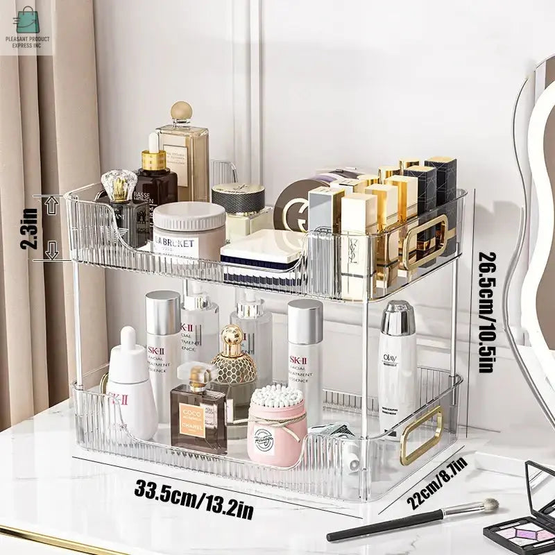 Bathroom Organizer Shelf Acrylic Makeup Storage Rack Large CapacityPleasant Product