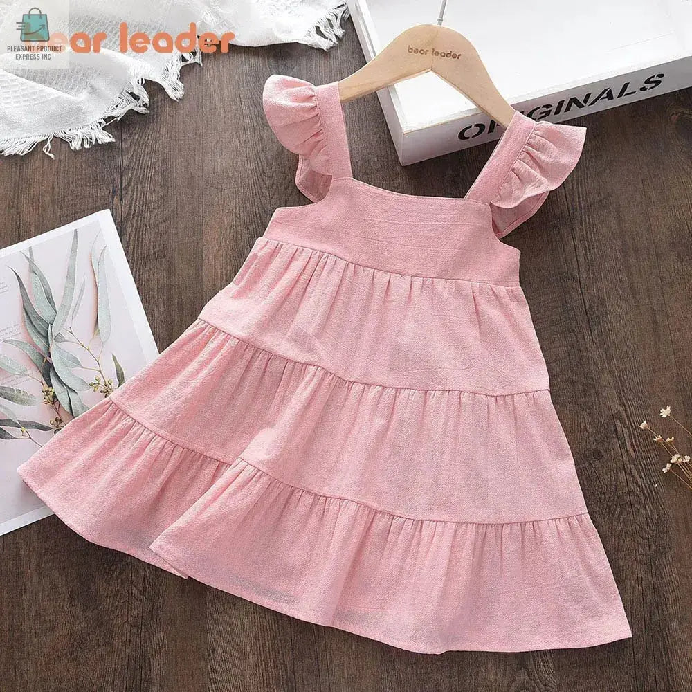 Get your little girl ready for summer fun with the Bear Leader Baby Girl Summer Dress. This adorable sleeveless A-line dress is perfect for ages 2 to 6, crafted from