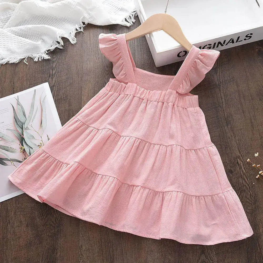 Get your little girl ready for summer fun with the Bear Leader Baby Girl Summer Dress. This adorable sleeveless A-line dress is perfect for ages 2 to 6, crafted from
