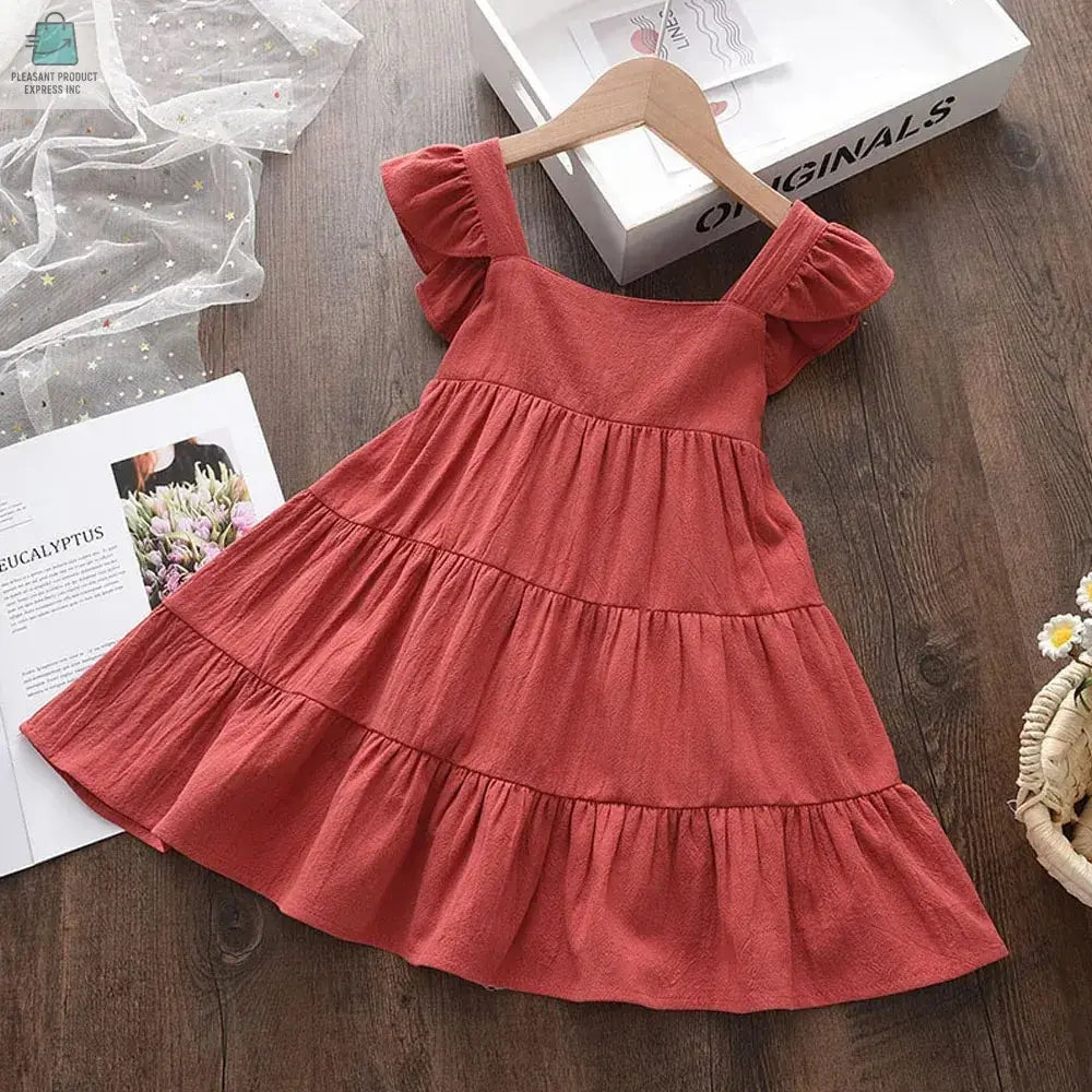 Get your little girl ready for summer fun with the Bear Leader Baby Girl Summer Dress. This adorable sleeveless A-line dress is perfect for ages 2 to 6, crafted from