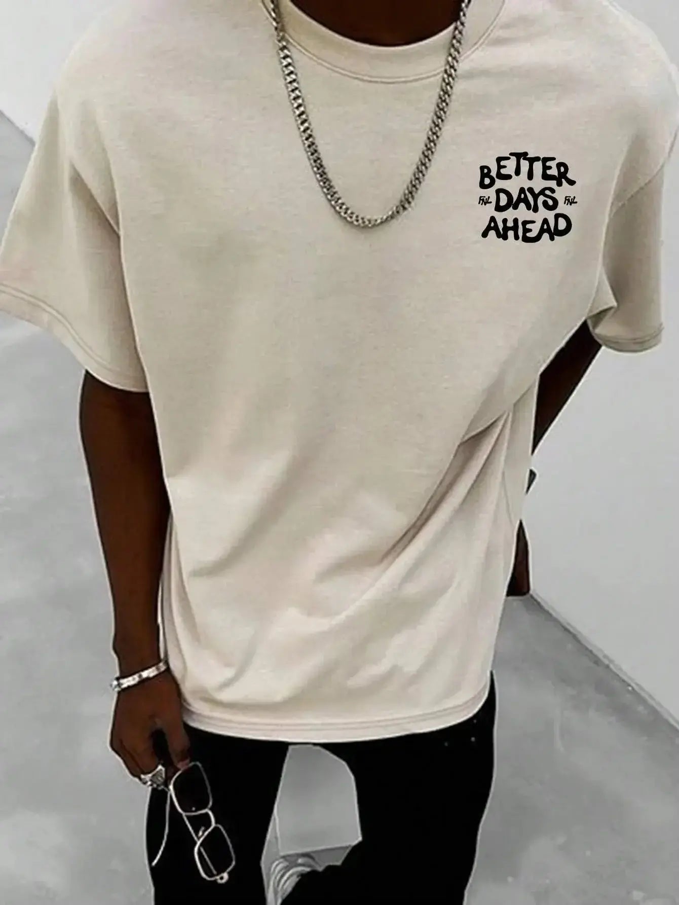 Better Days Ahead Men Cotton T-shirtPleasant Product