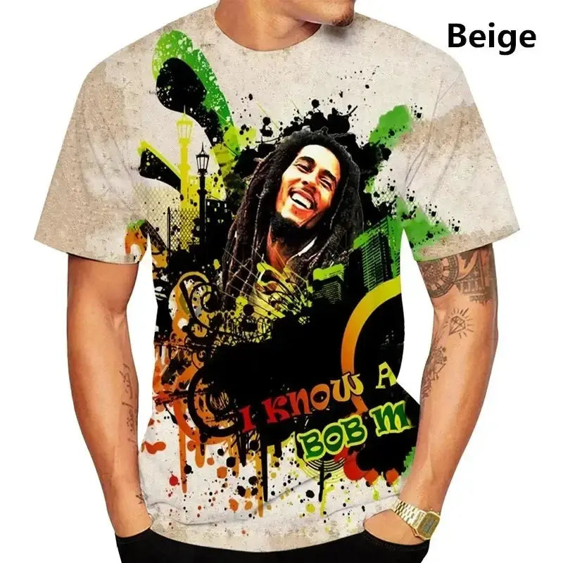 Bob Marley Men 3D Printed T-ShirtPleasant Product