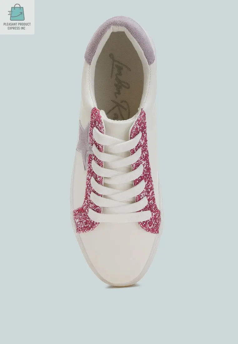 Bomber Metallic Star Glitter Sneakers-3
