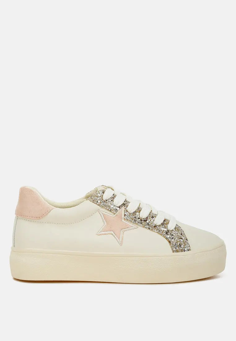 Bomber Metallic Star Glitter Sneakers-5
