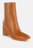 Bruna Square Toe Ankle Boots-1