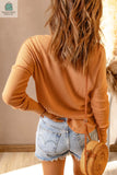 Camila Waffle Knit Henley Top-1