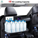 Upgrade your car's interior with our premium Car Seat Organizer with Foldable Table Tray. This must-have organizer is designed for parents, commuters, and anyone loo