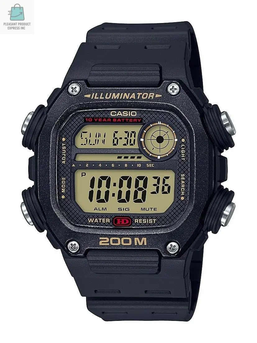 Casio Men's Multi Alarm Chrono Digital Black Watch-0