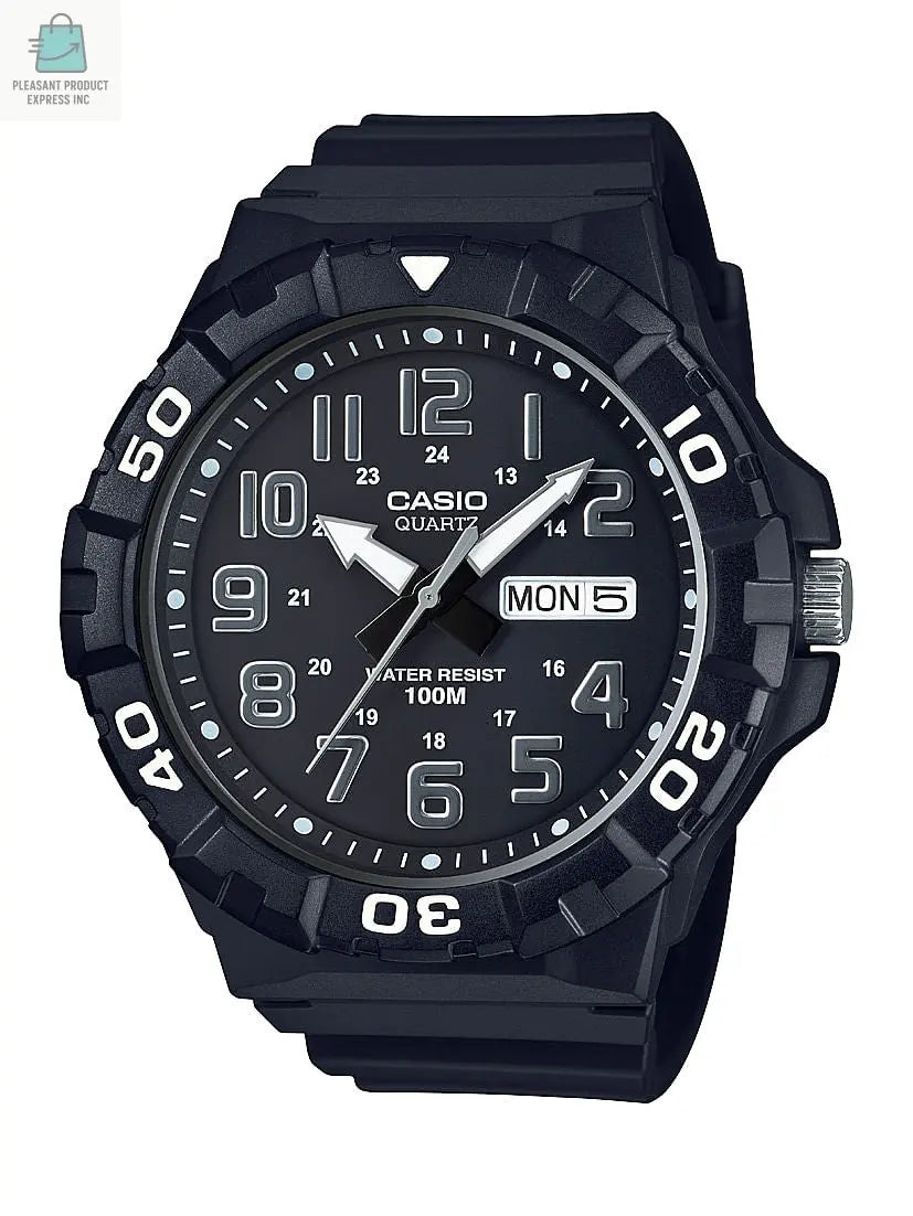 Casio Men's 'Diver Style' Quartz Resin Casual Watch, Color Black (Model: MRW-210H-1AVCF)-0