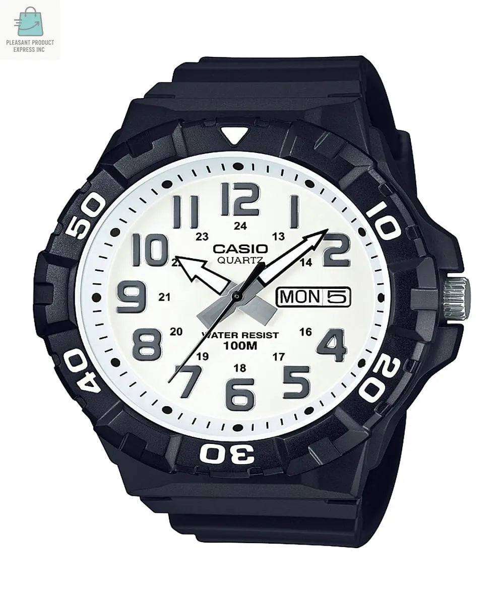 Casio Men's 'Diver Style' Quartz Resin Casual Watch, Color:Black (Model: MRW-210H-7AVCF)-0