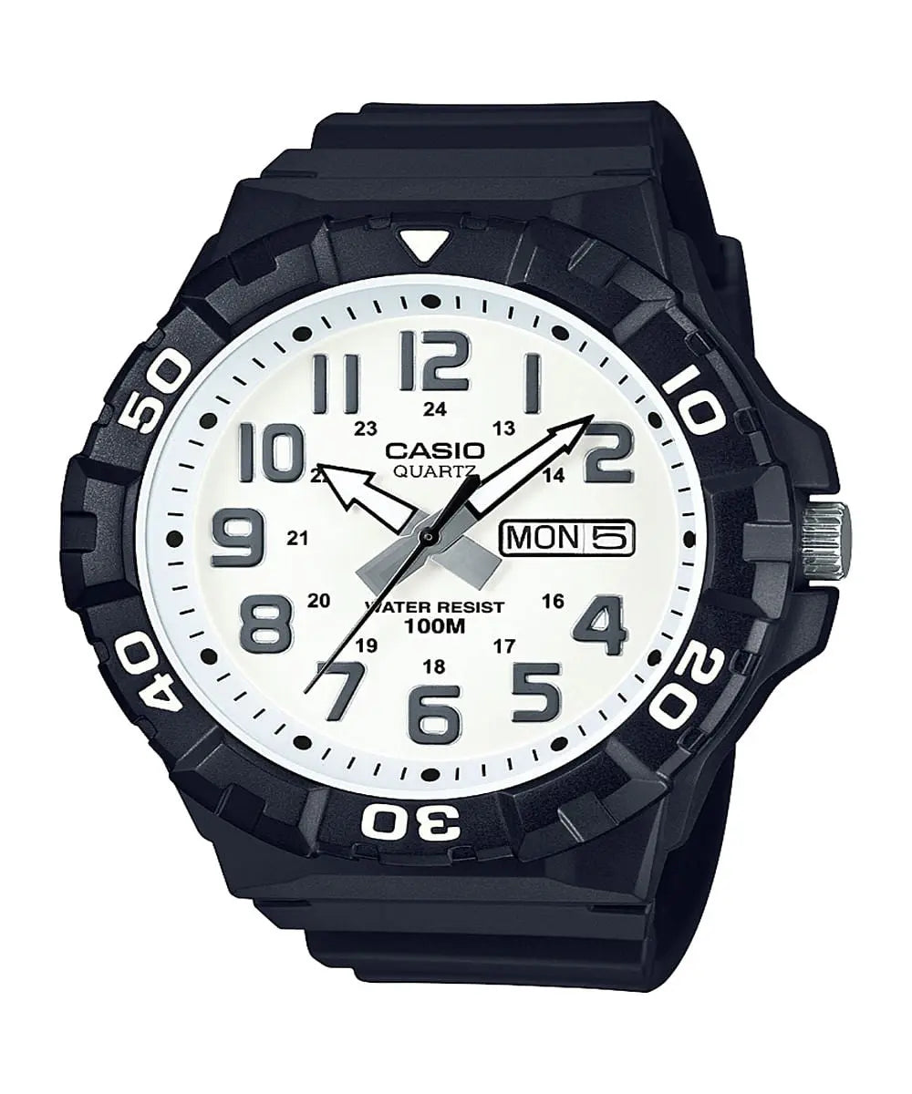 Casio Men's 'Diver Style' Quartz Resin Casual Watch, Color:Black (Model: MRW-210H-7AVCF)-0