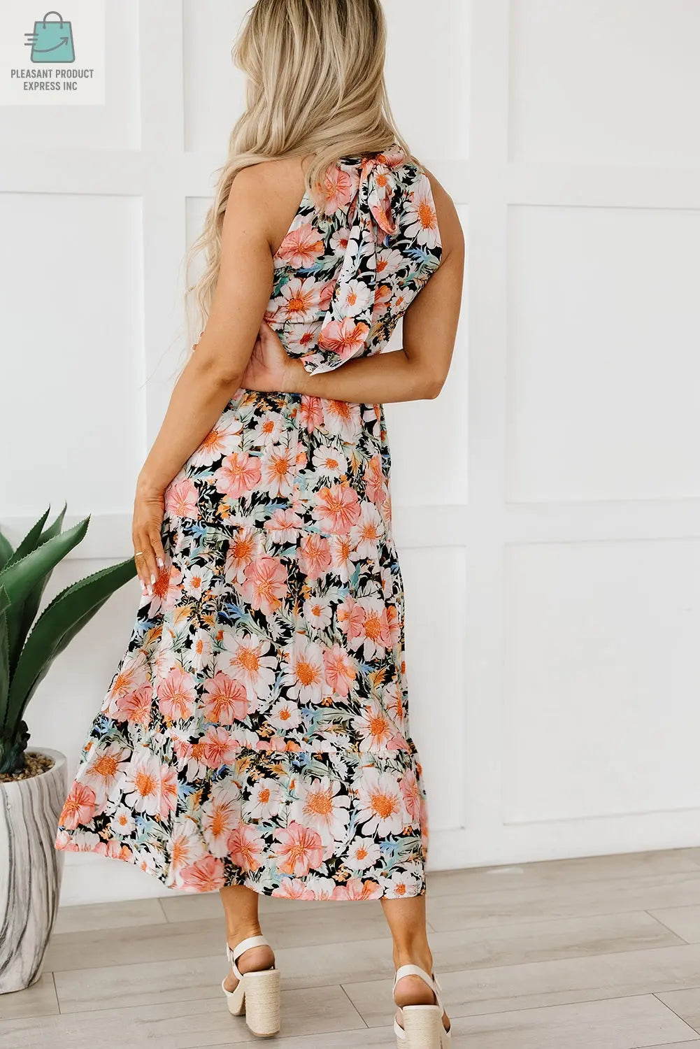 Clementine Floral Print Ruffled Maxi Dress-1