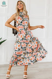 Clementine Floral Print Ruffled Maxi Dress-3