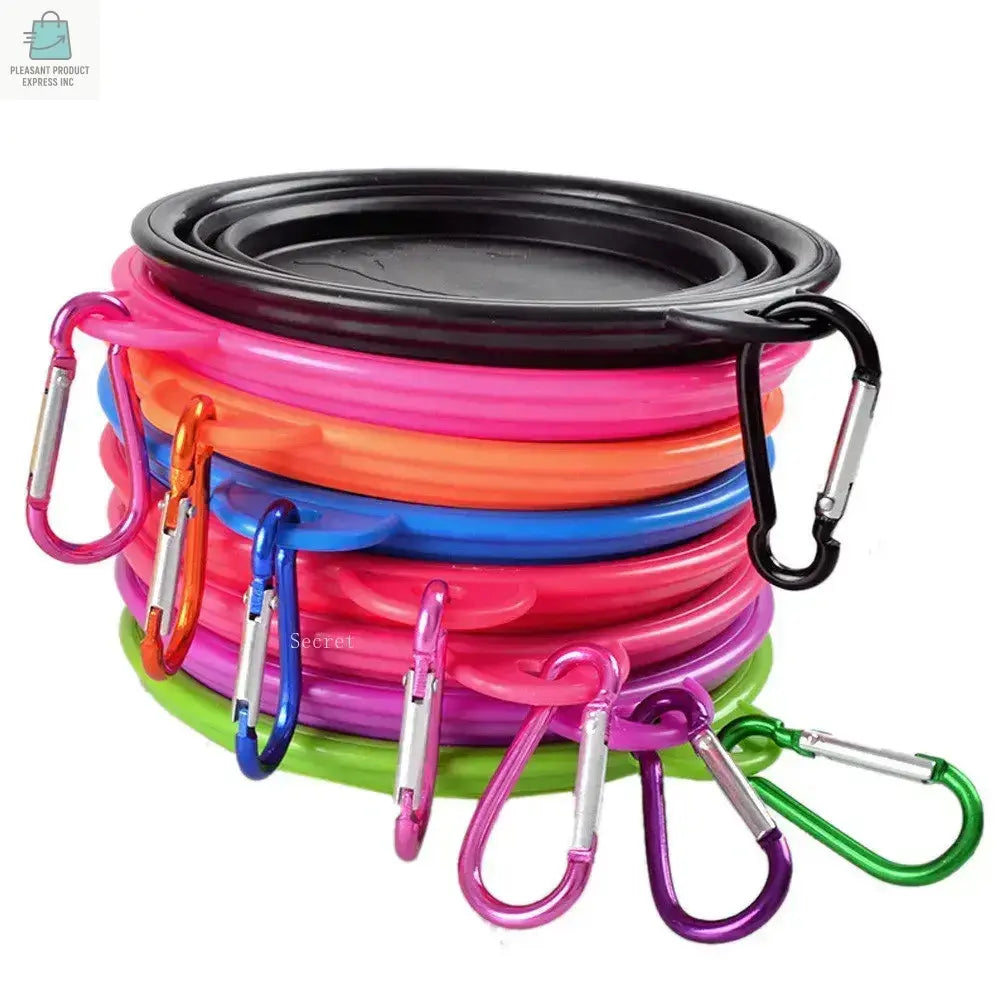 Collapsible Pet Silicone Dog Food Water BowlPleasant Product