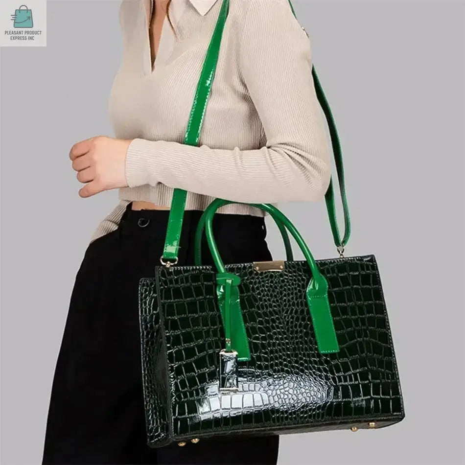 Crocodile Print Women HandbagsPleasant Product