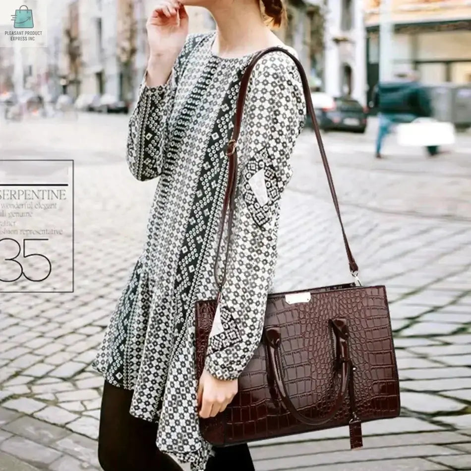 Crocodile Print Women HandbagsPleasant Product