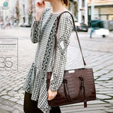 Crocodile Print Women HandbagsPleasant Product