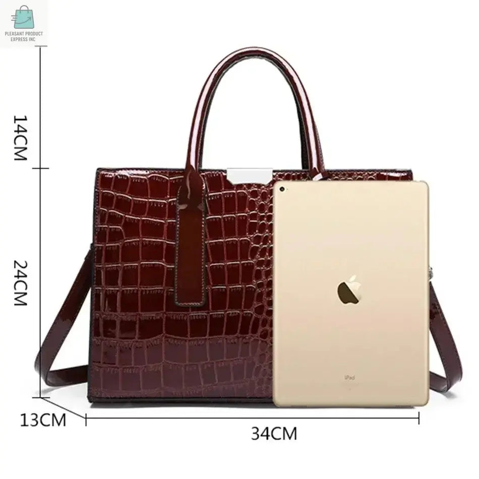 Crocodile Print Women HandbagsPleasant Product