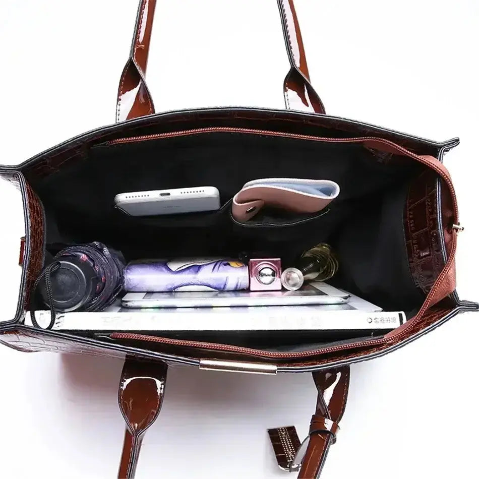 Crocodile Print Women HandbagsPleasant Product