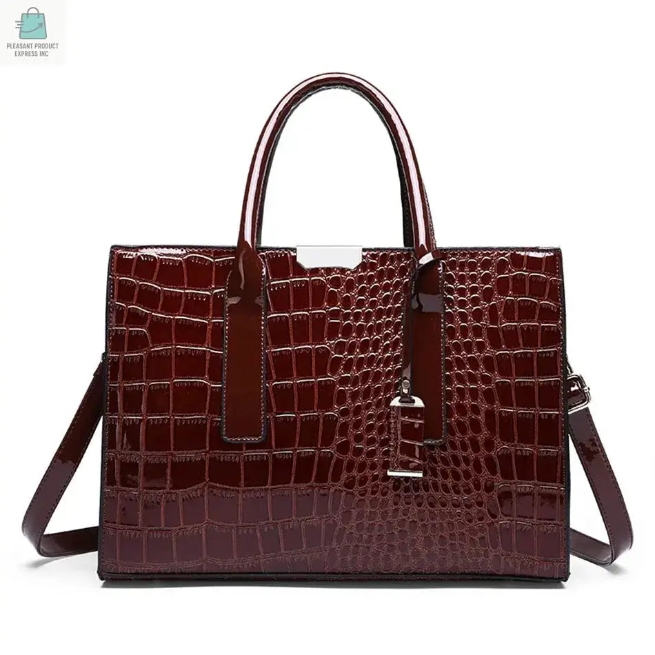 Crocodile Print Women HandbagsPleasant Product