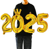 Crown Number Foil Balloons Happy New Year Eve Party DecorationPleasant Product