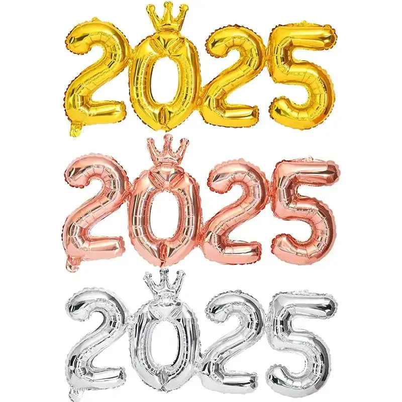 Crown Number Foil Balloons Happy New Year Eve Party DecorationPleasant Product