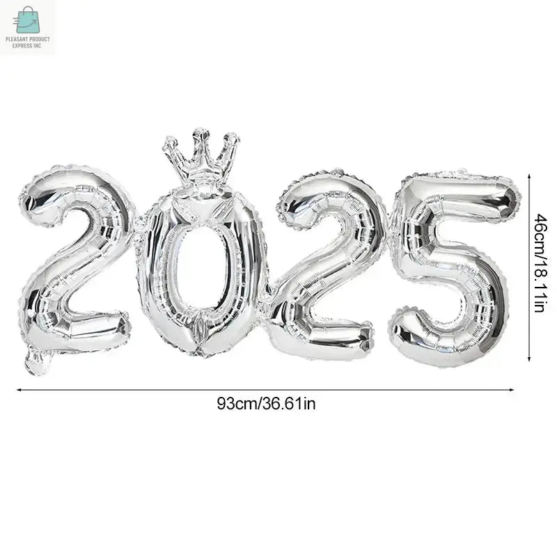 Crown Number Foil Balloons Happy New Year Eve Party DecorationPleasant Product