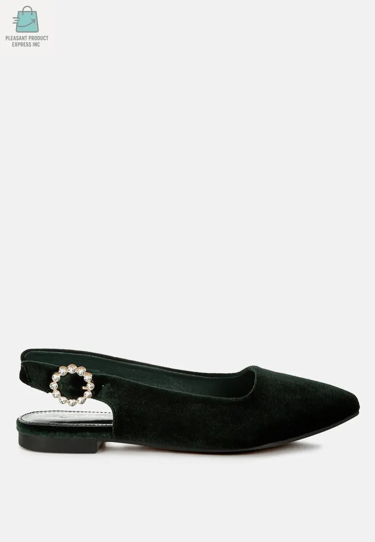 Dolan Velvet Slingback Flat Sandals-0