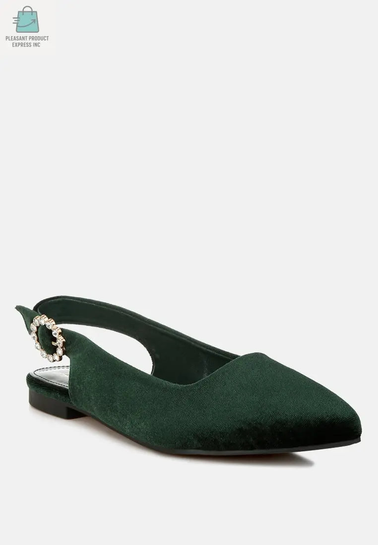 Dolan Velvet Slingback Flat Sandals-1