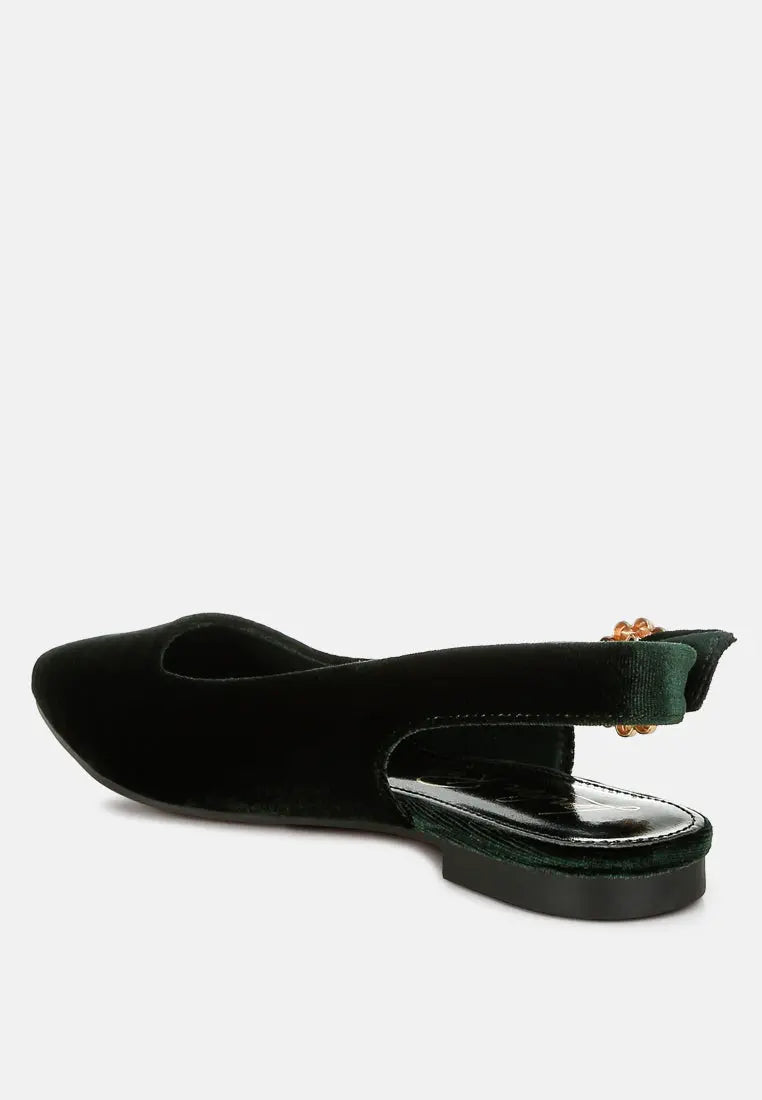 Dolan Velvet Slingback Flat Sandals-2