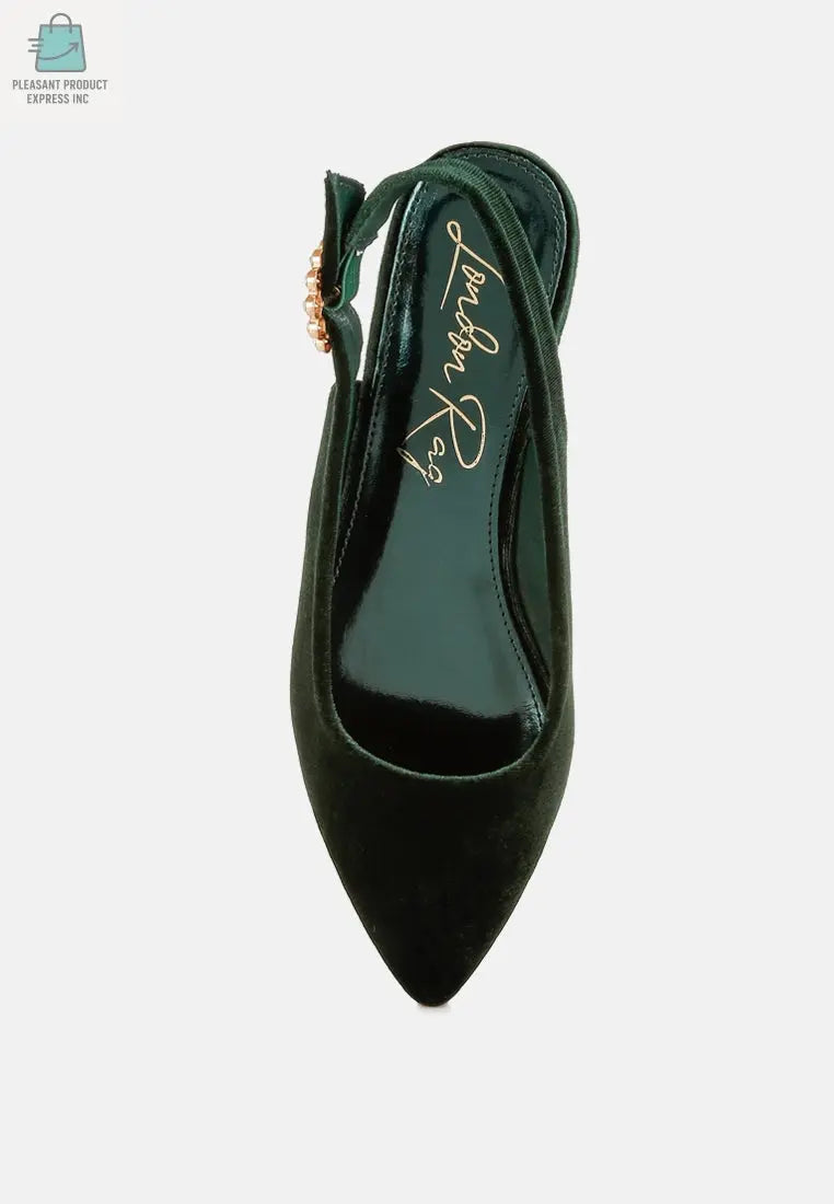 Dolan Velvet Slingback Flat Sandals-3