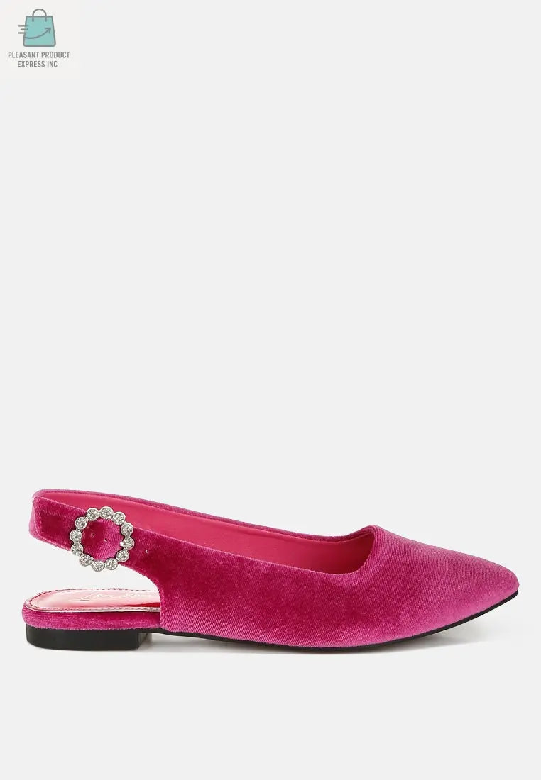 Dolan Velvet Slingback Flat Sandals-8
